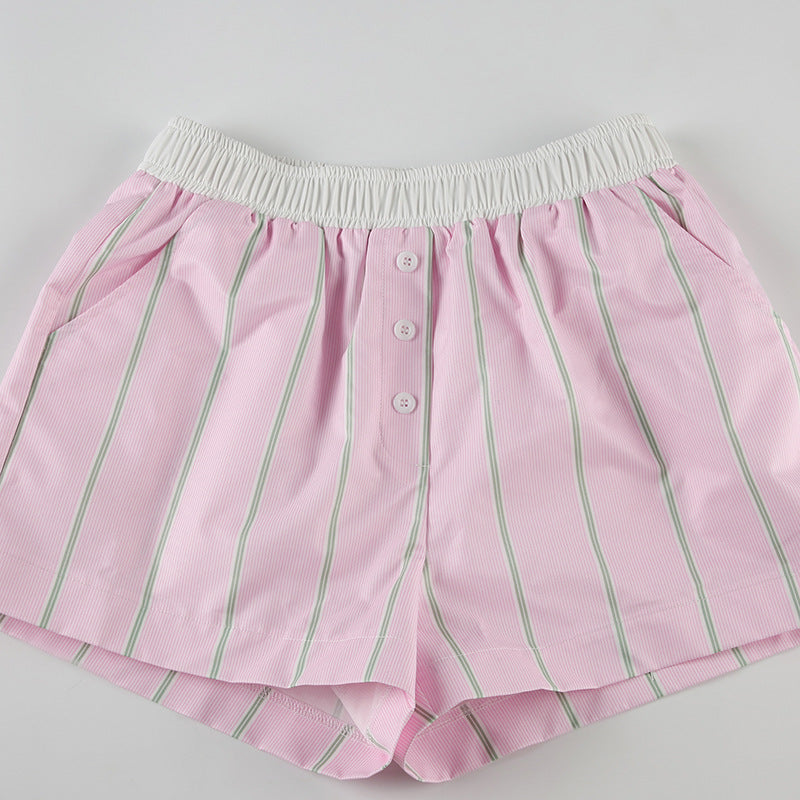 High Waist Button Shorts