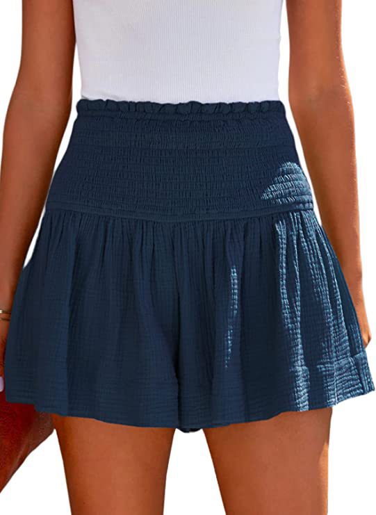 Elastic High Waisted Shorts