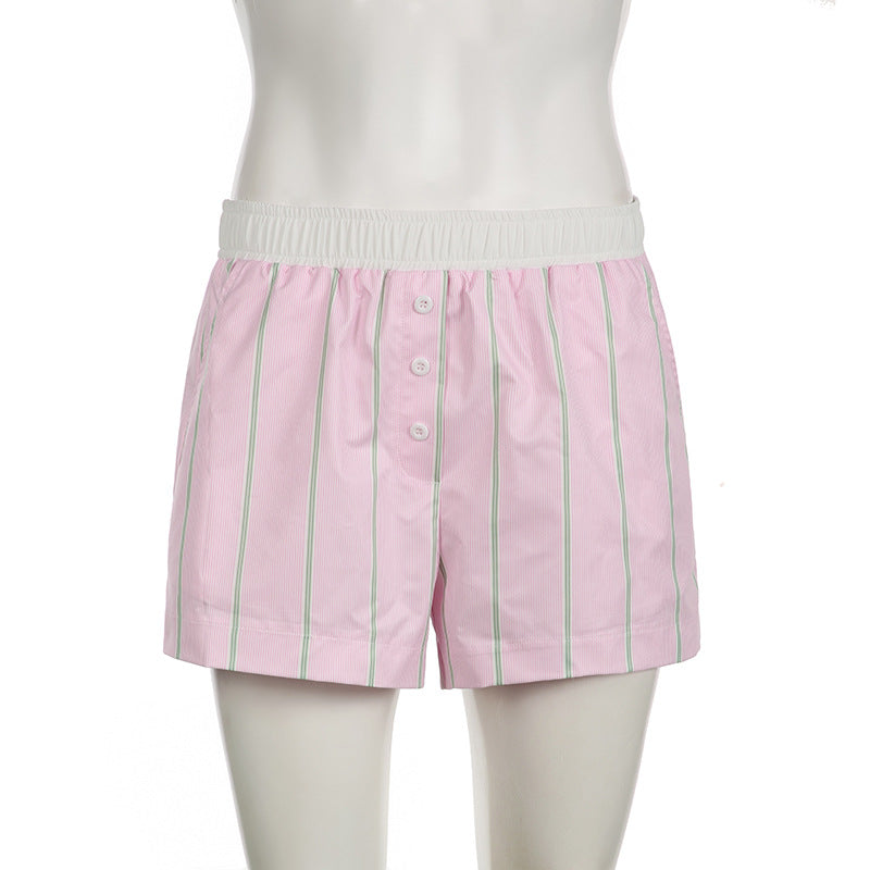 High Waist Button Shorts