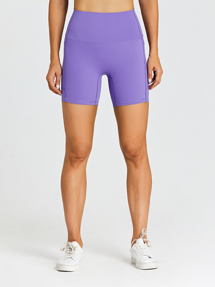 Yoga Biker Shorts With Pockets