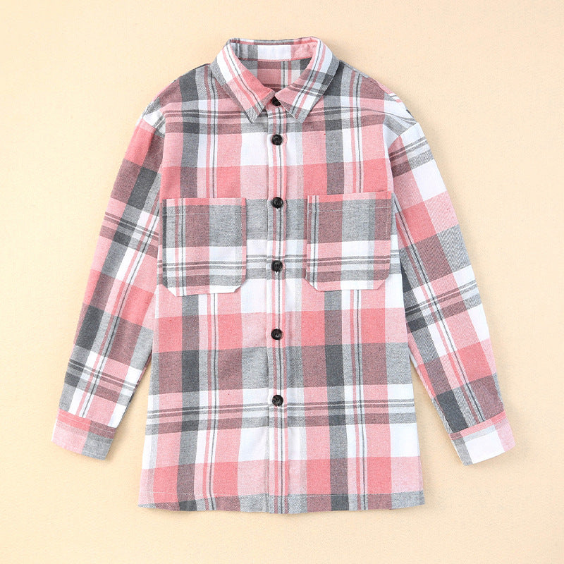 Plaid Button Up Patch Pocket Shirt