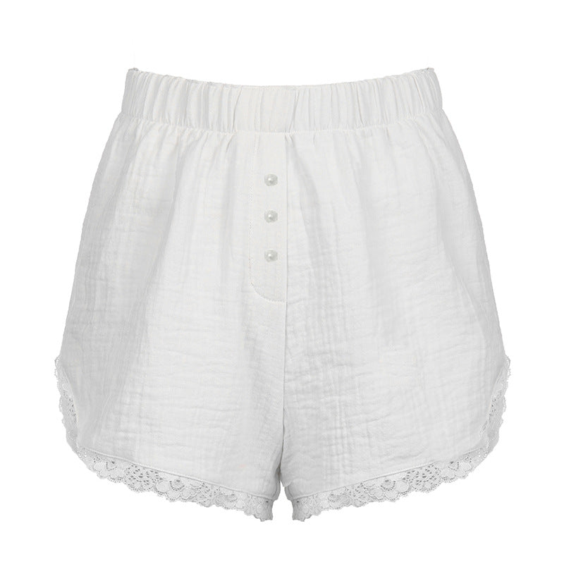 High Waist Button Shorts