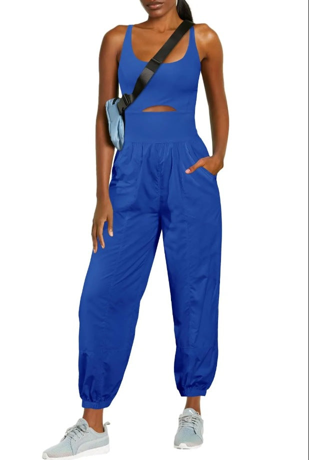 Camisole Tracksuit Jumpsuit with Pockets