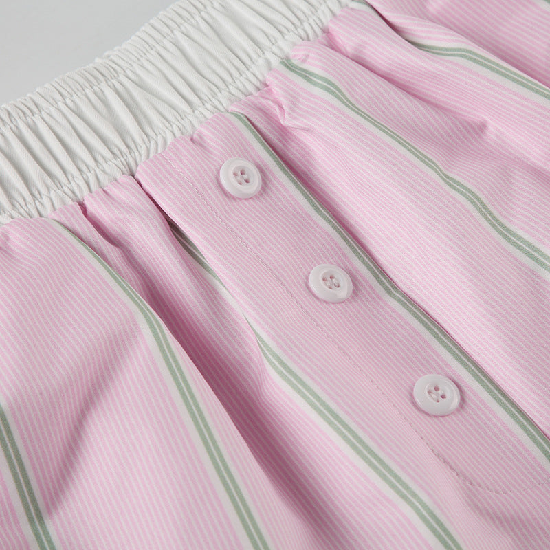 High Waist Button Shorts