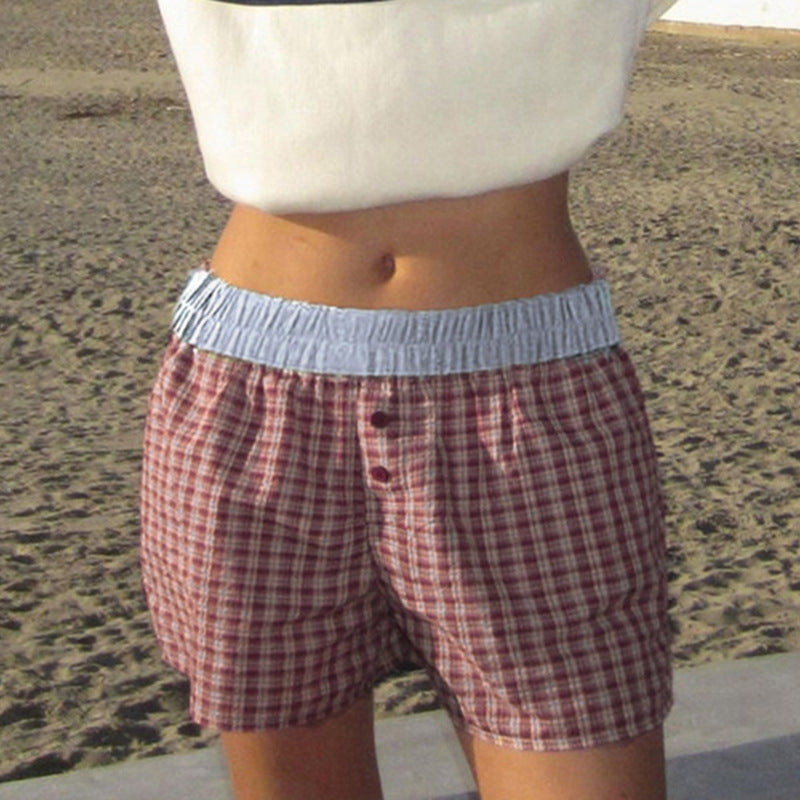 High Waist Button Shorts