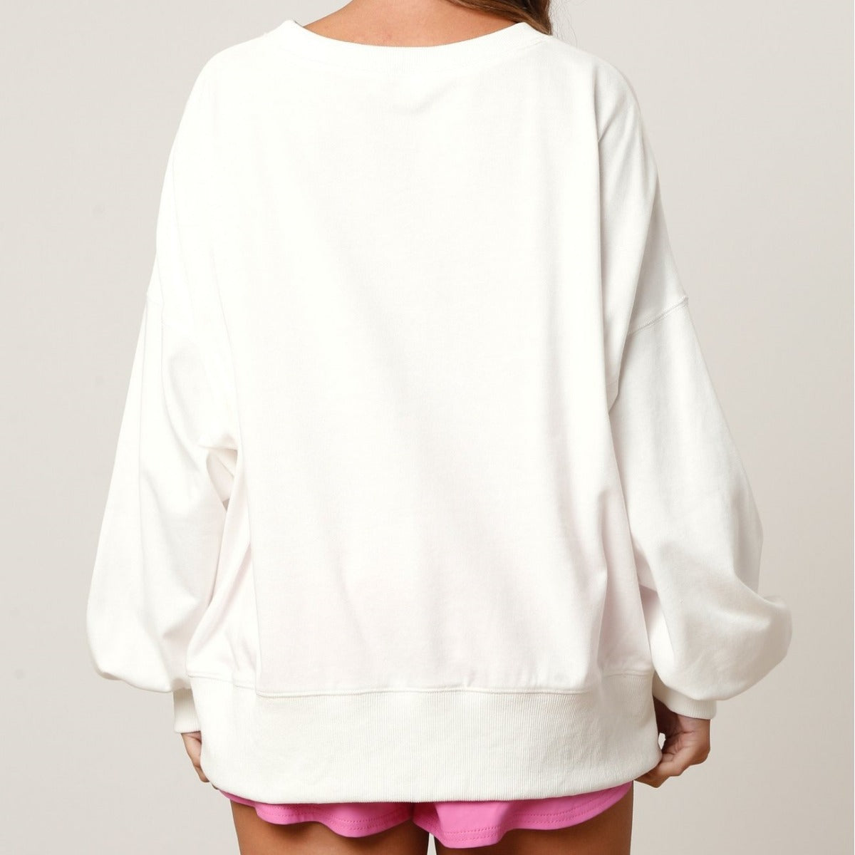 Pink Boots Sequin Sweatshirt