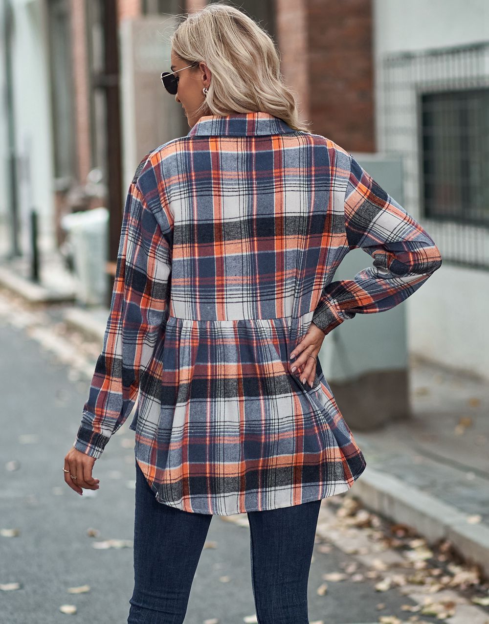 Pocket Long Sleeve Check Shirt