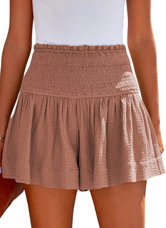 Elastic High Waisted Shorts