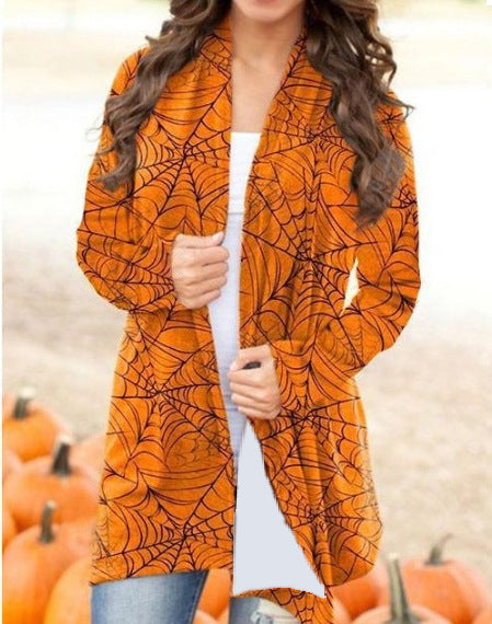 Halloween Print Cardigan