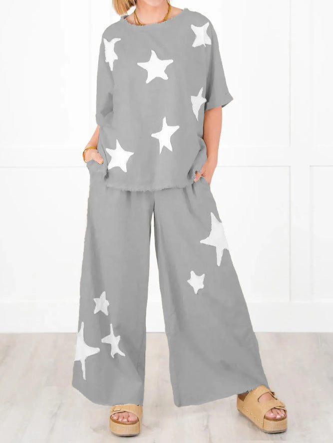 Star Patchwork Two-Piece Set