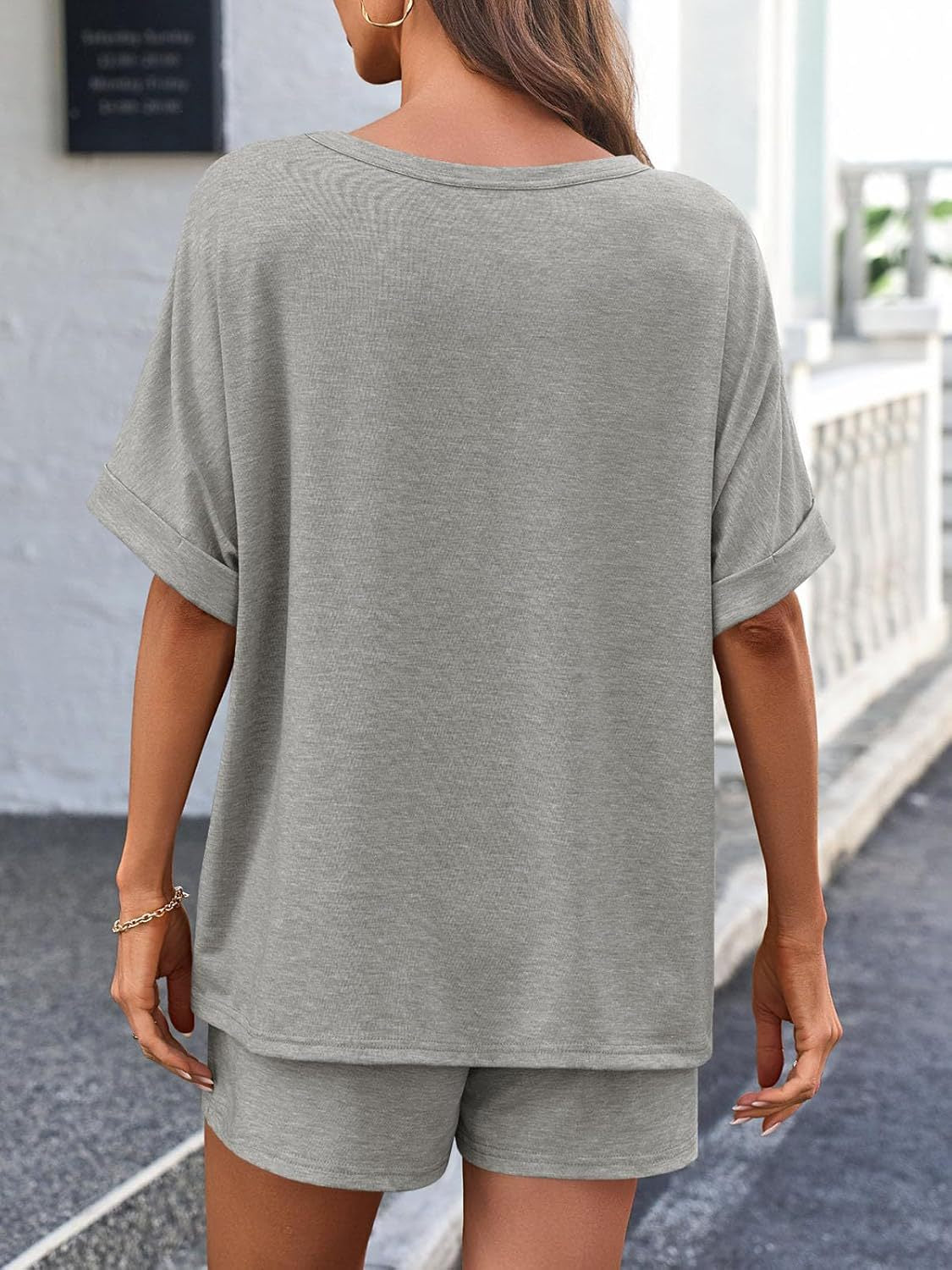 Cozy T-shirt + Drawstring Shorts Set