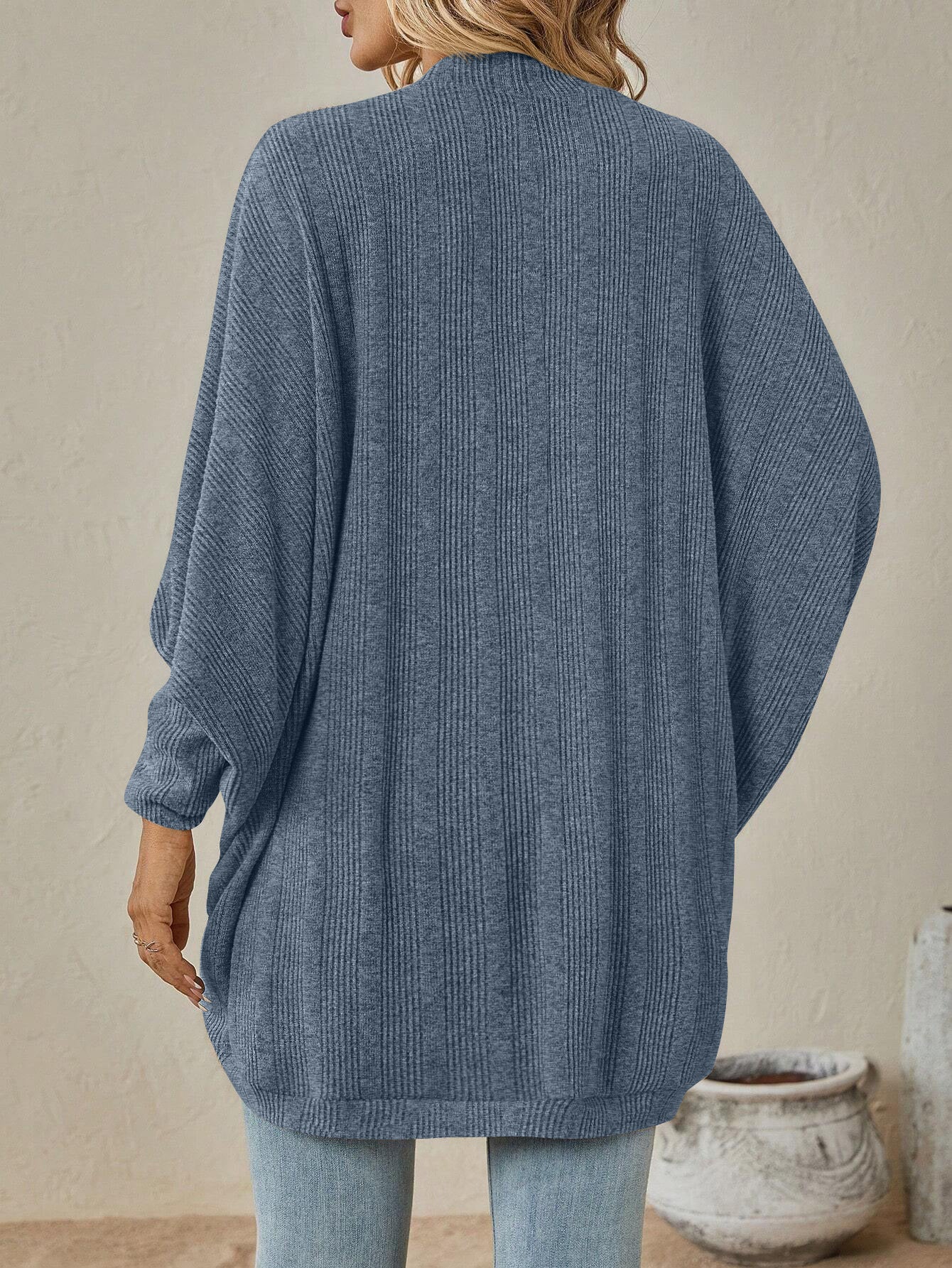 Knitted Batwing Sleeve Cardigan