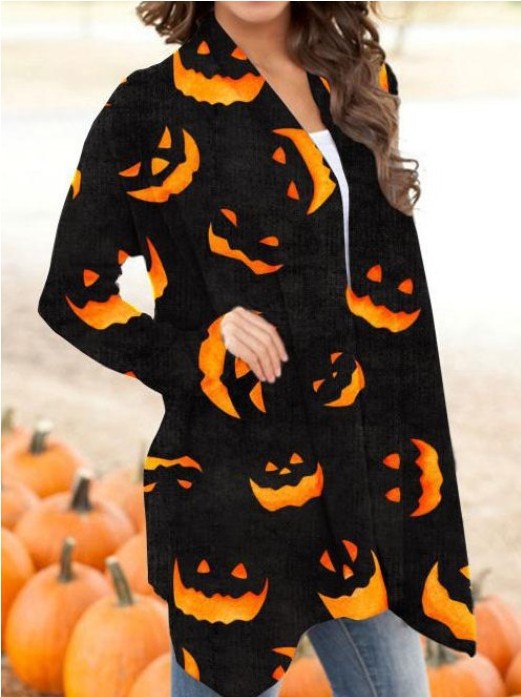 Halloween Print Cardigan