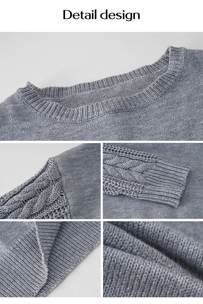 Crew Neck Textured Cozy Sweater