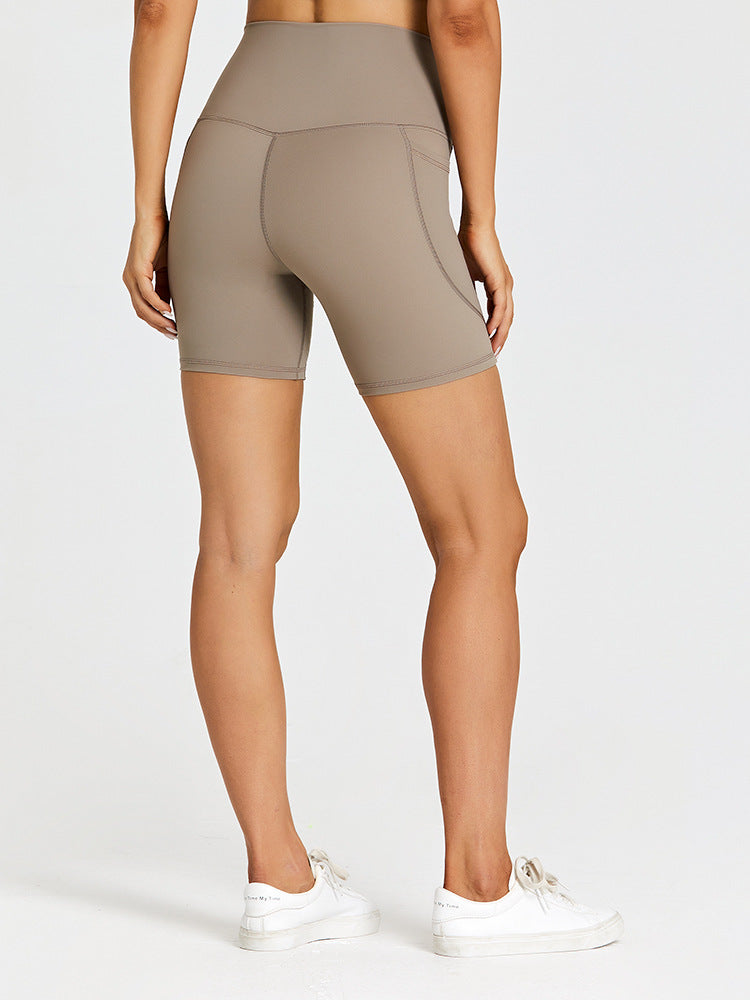 Yoga Biker Shorts With Pockets