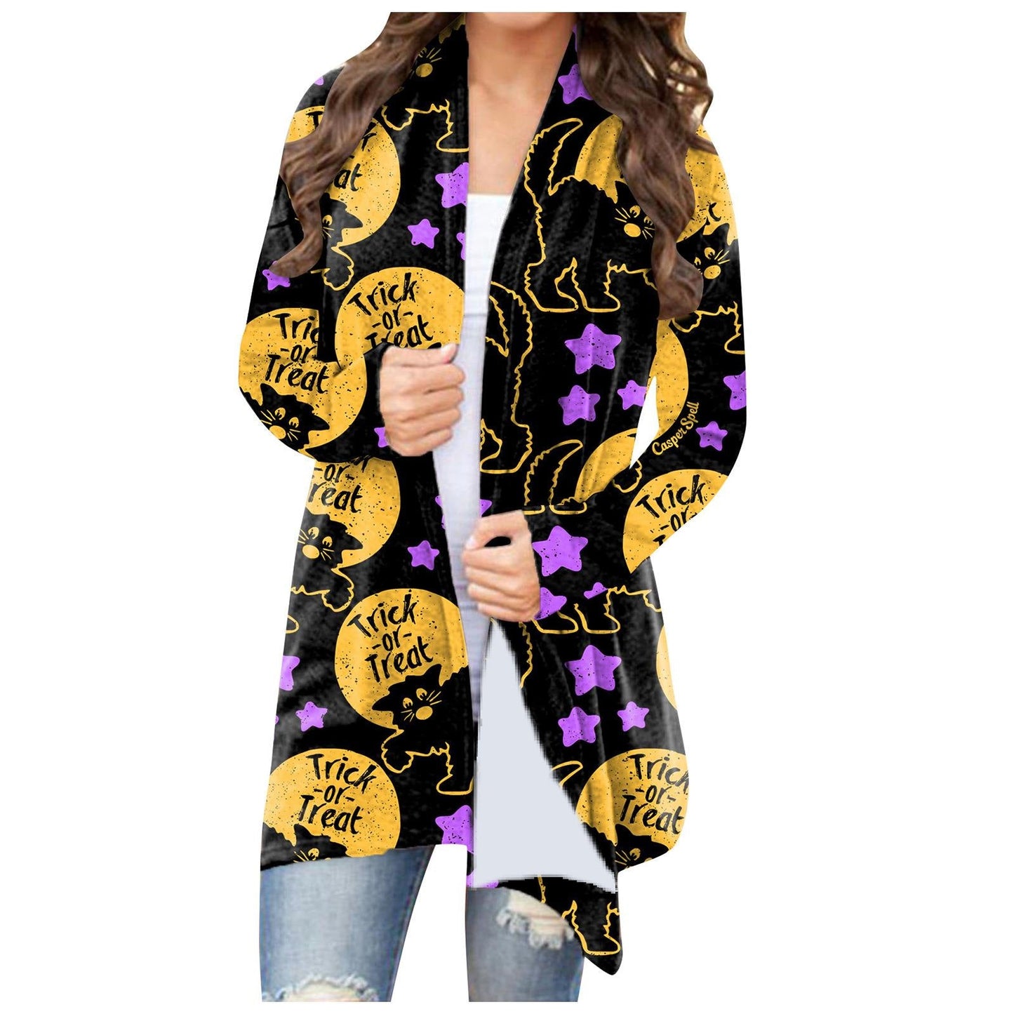 Halloween Print Cardigan