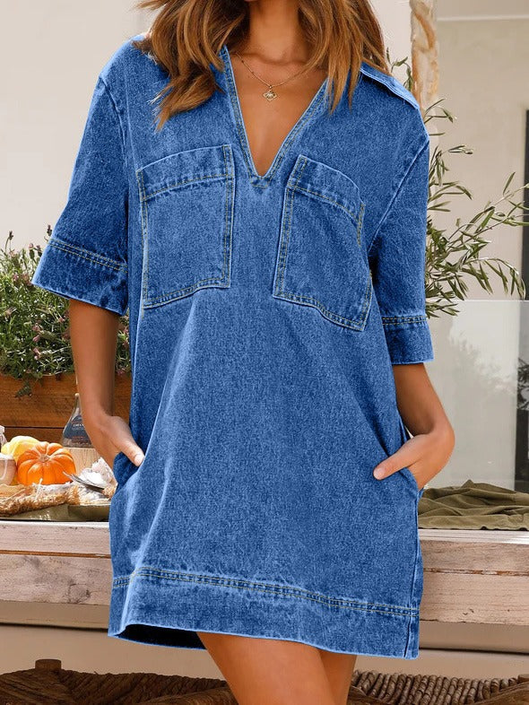 Denim Chest Pocket Dress