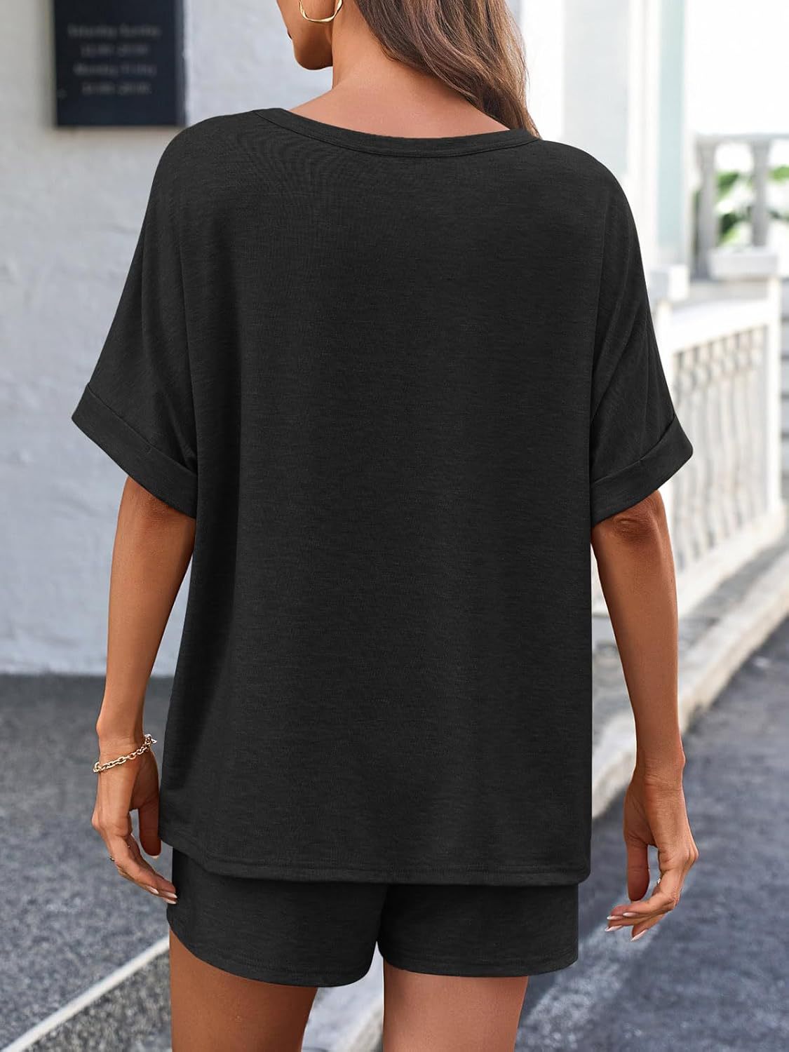 Cozy T-shirt + Drawstring Shorts Set