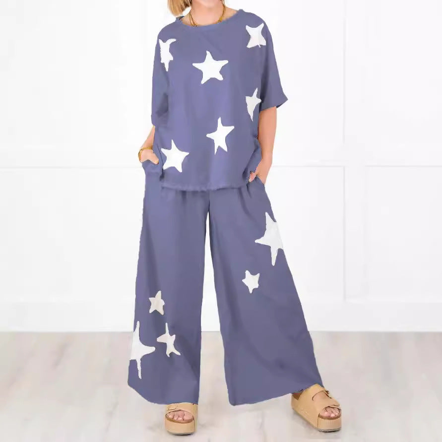 Star Patchwork Two-Piece Set