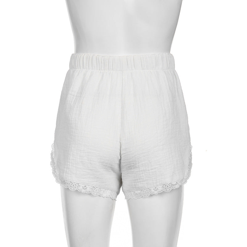 High Waist Button Shorts
