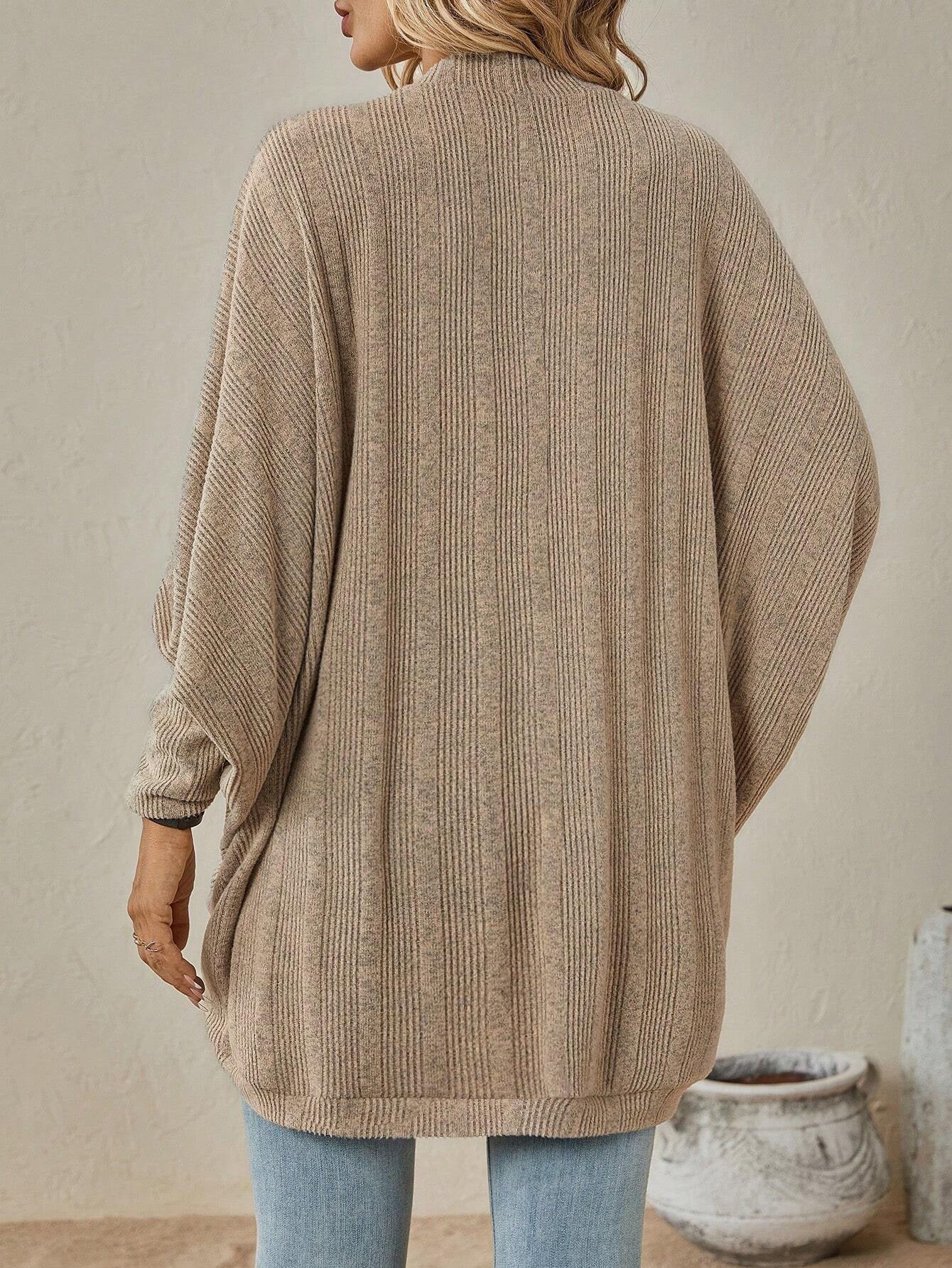 Knitted Batwing Sleeve Cardigan