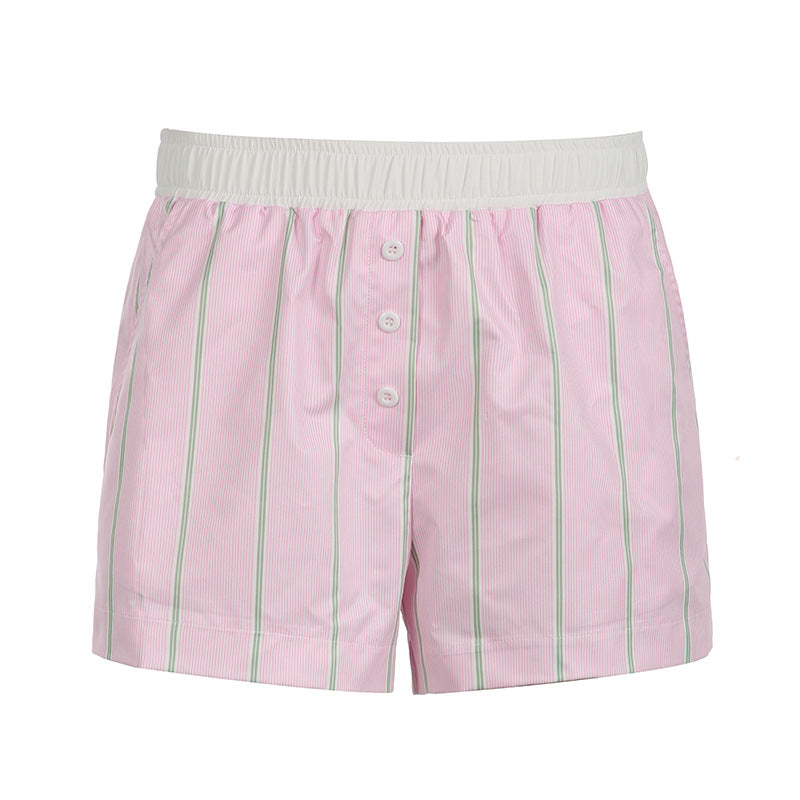 High Waist Button Shorts