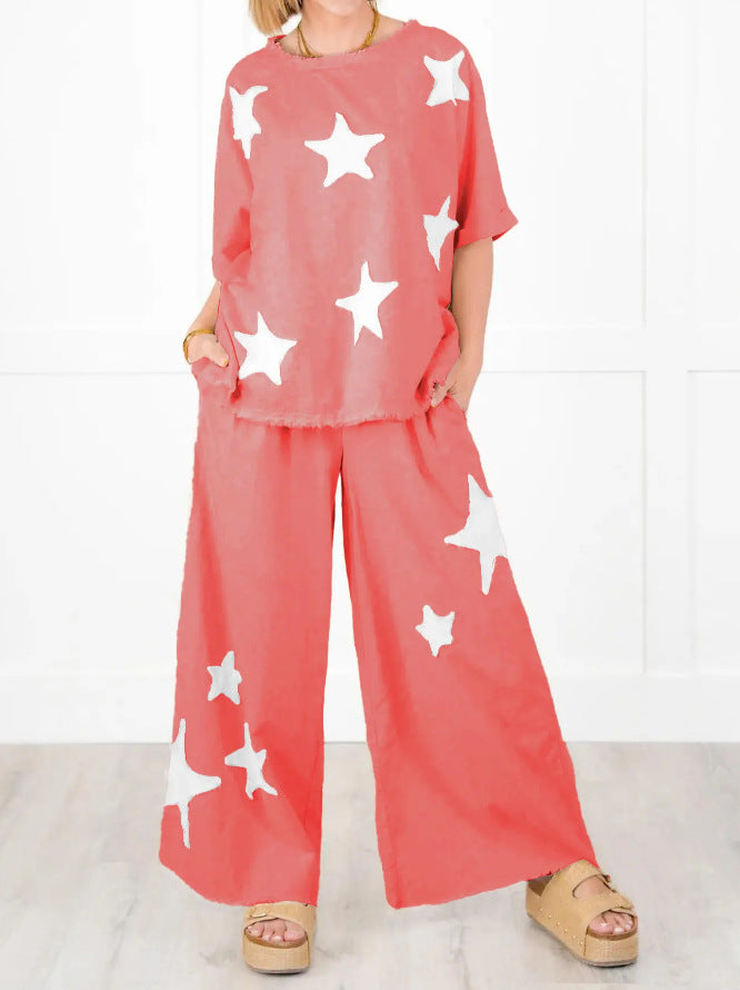 Star Patchwork Two-Piece Set