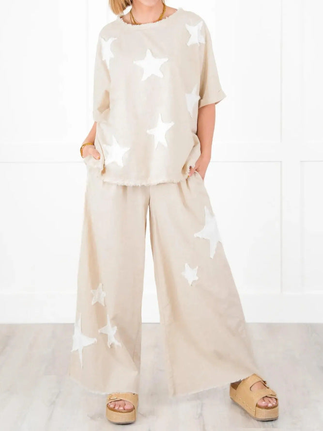 Star Patchwork Two-Piece Set