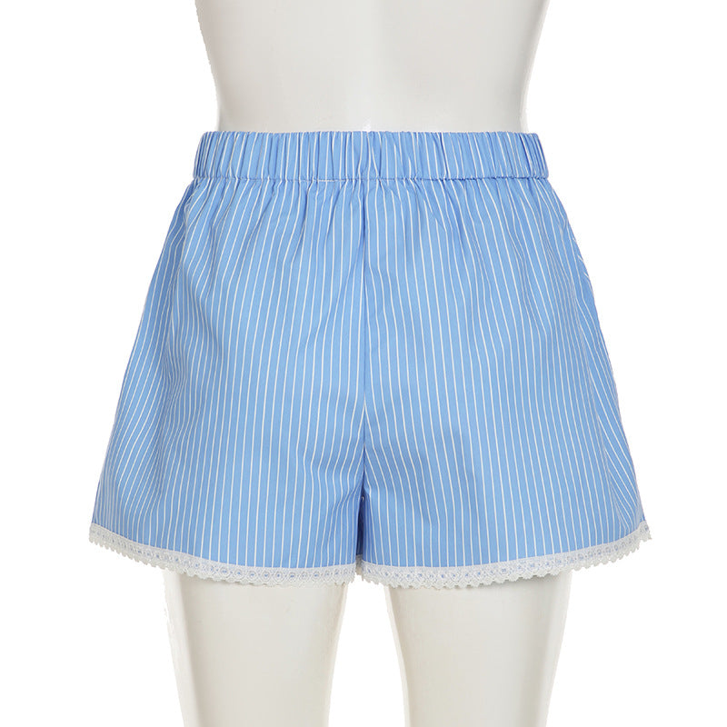 High Waist Button Shorts