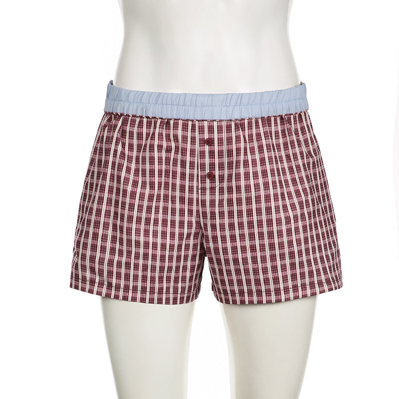 High Waist Button Shorts