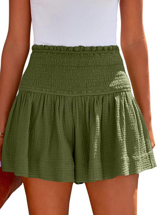 Elastic High Waisted Shorts