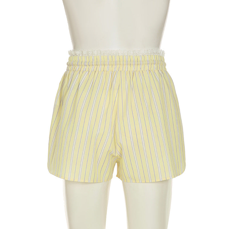 High Waist Button Shorts