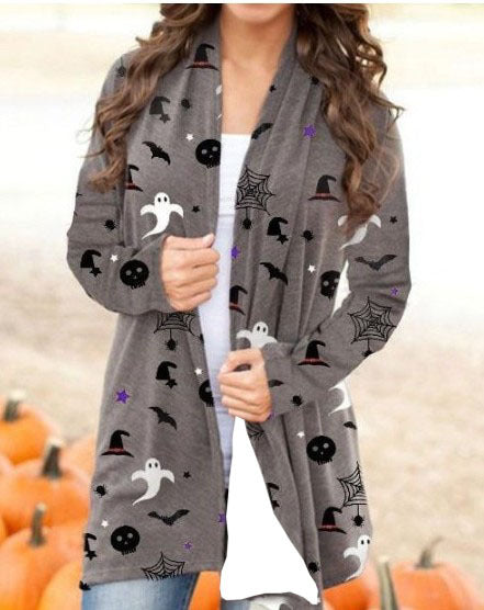 Halloween Print Cardigan