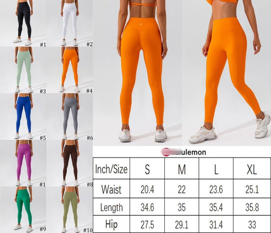 Solid color stretch high waist leggings