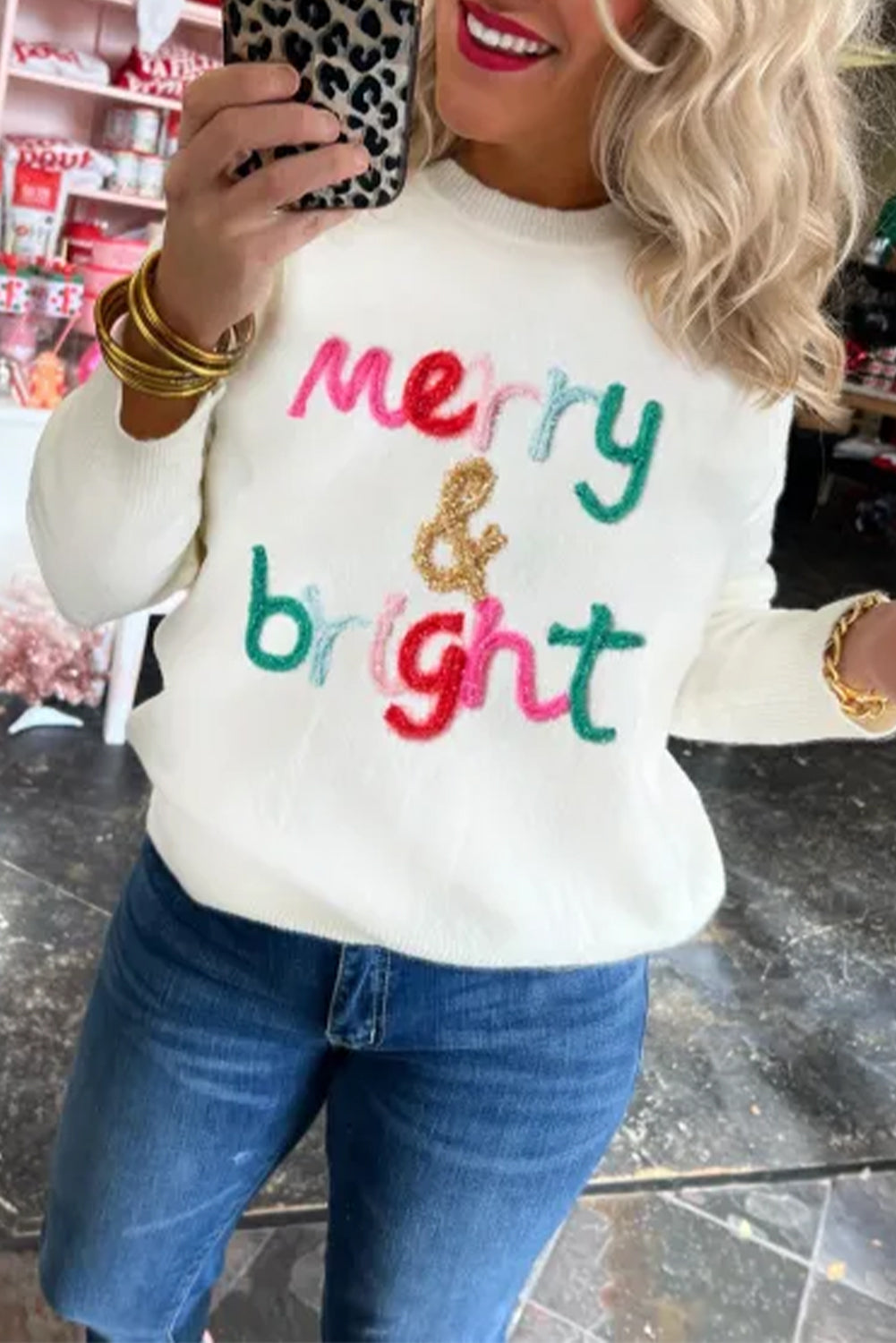 Glitter Merry & Bright Knit Sweater