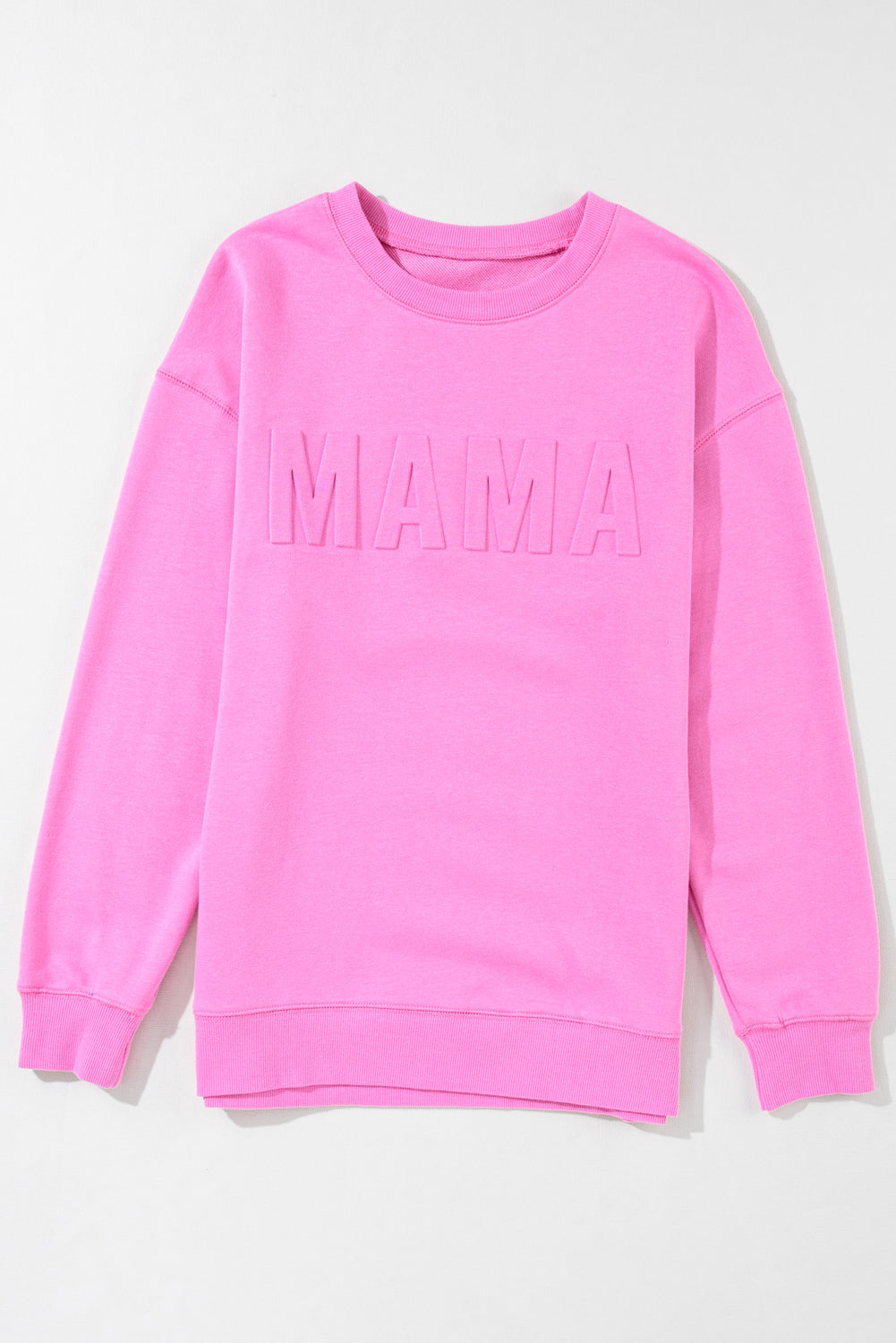 Texture Letter Drop Shoulder Sweatshirt