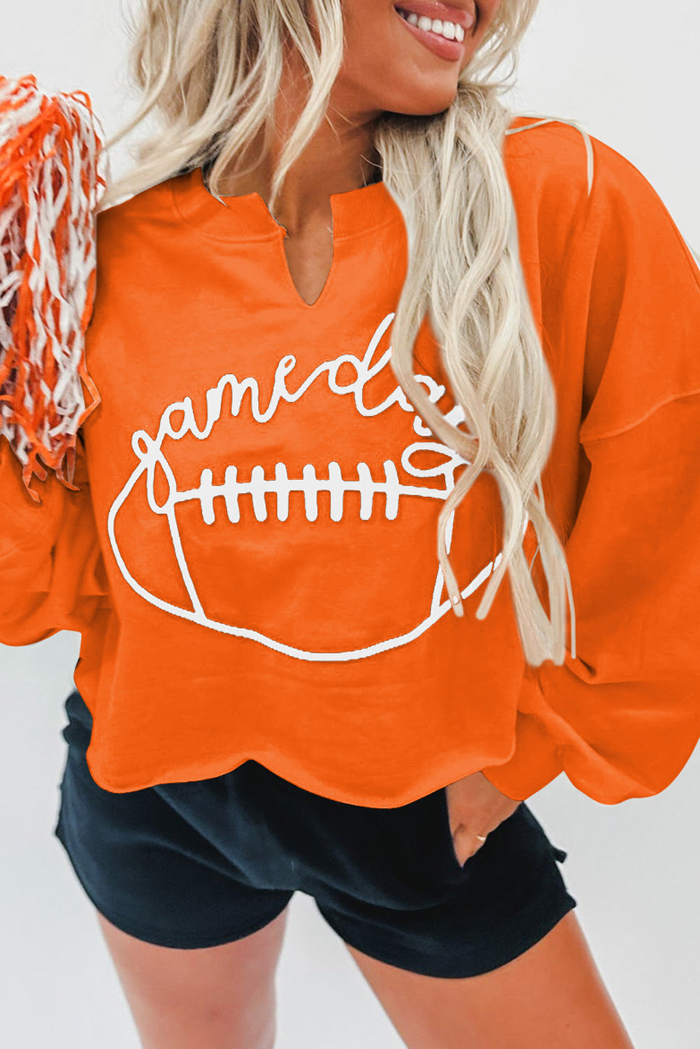 Game Day Lettering Rugby Sweatshirt