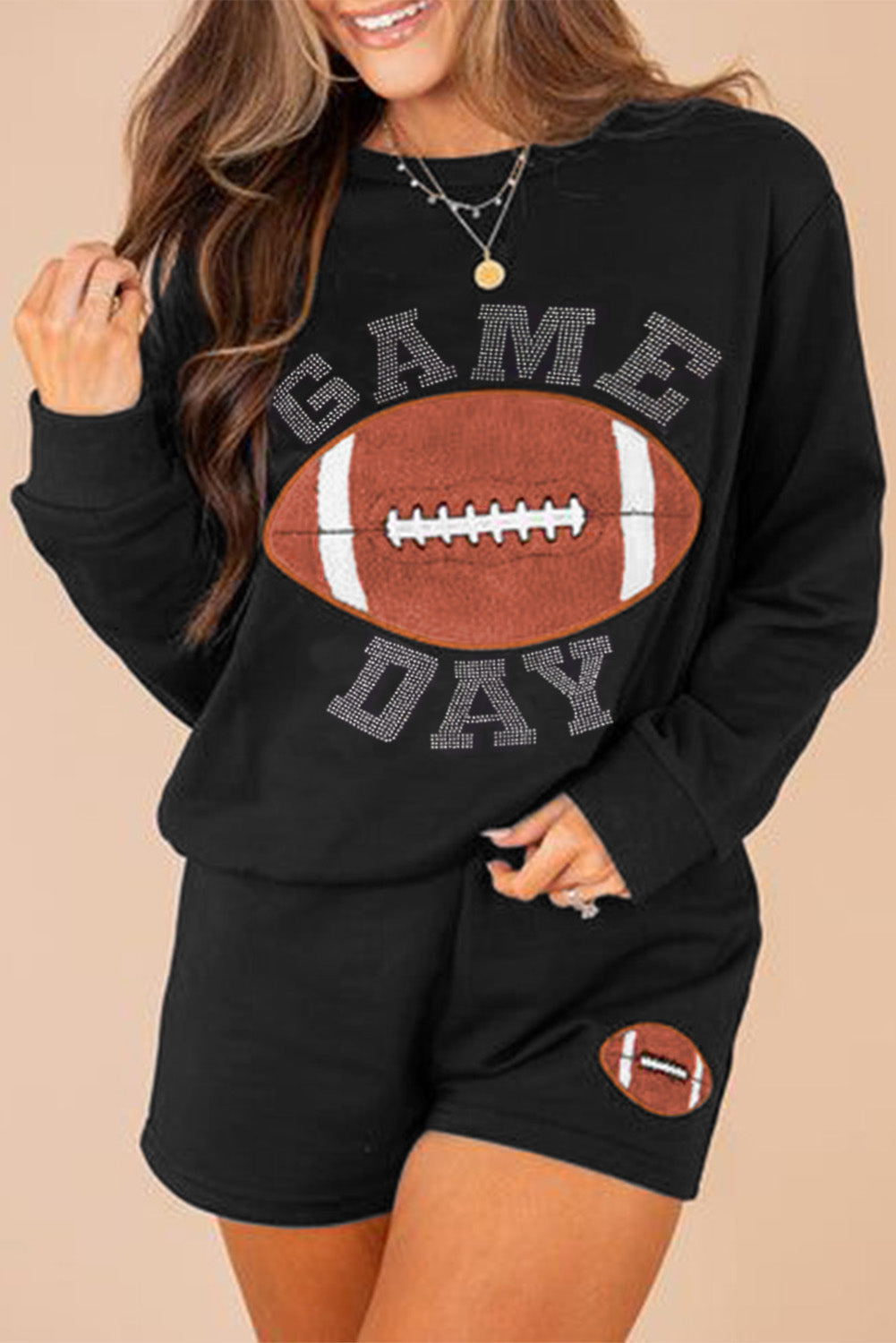 Football Graphic Pullover and Shorts Sets