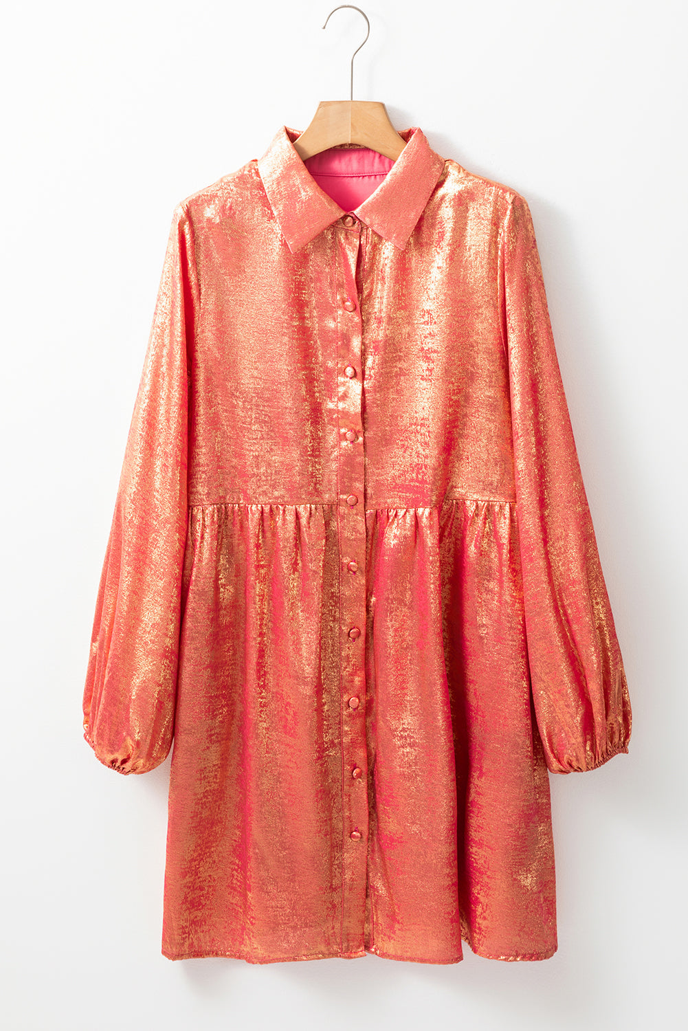Retro Metallic Mini Dress