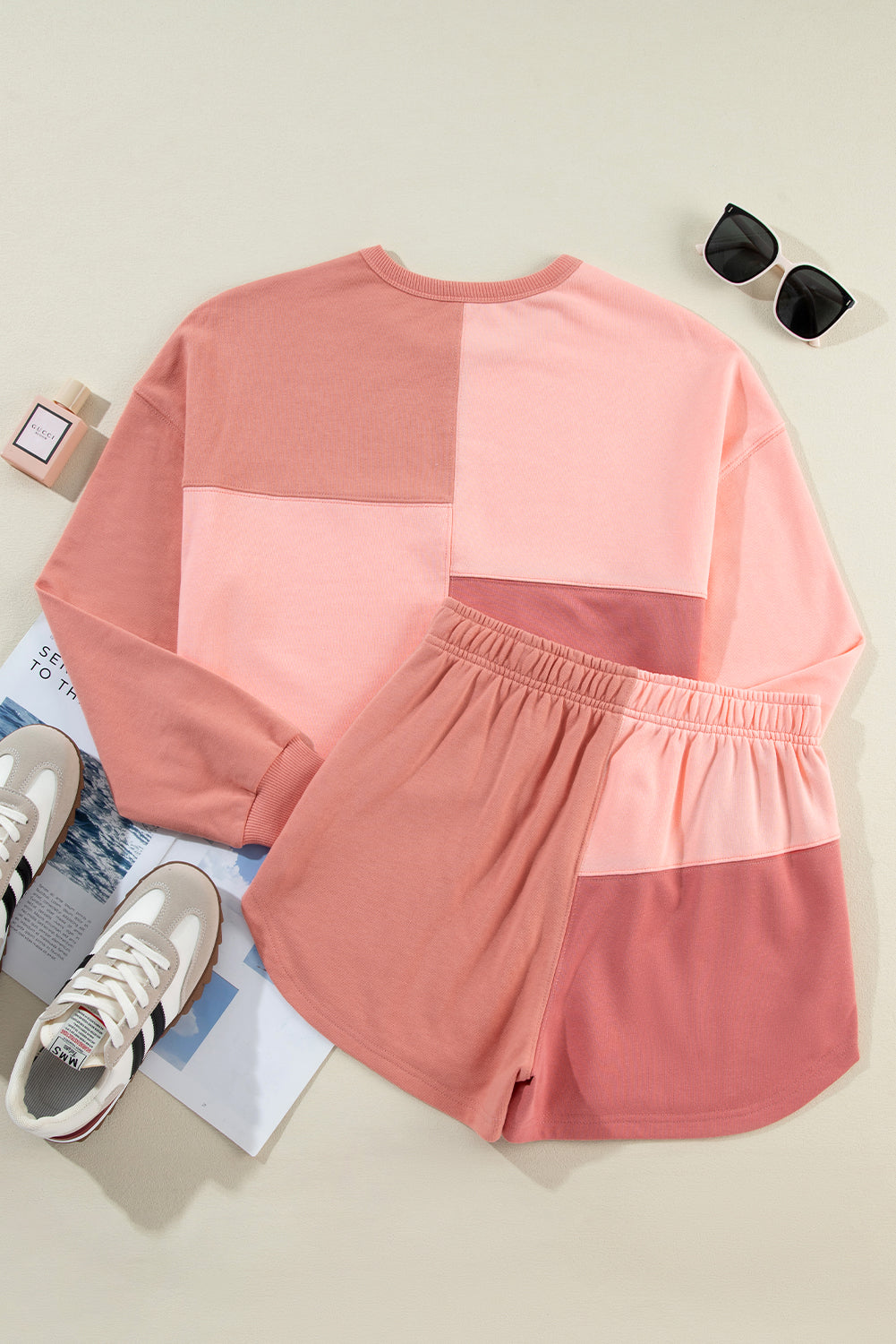 Colorblock Patchwork 2-piece Set