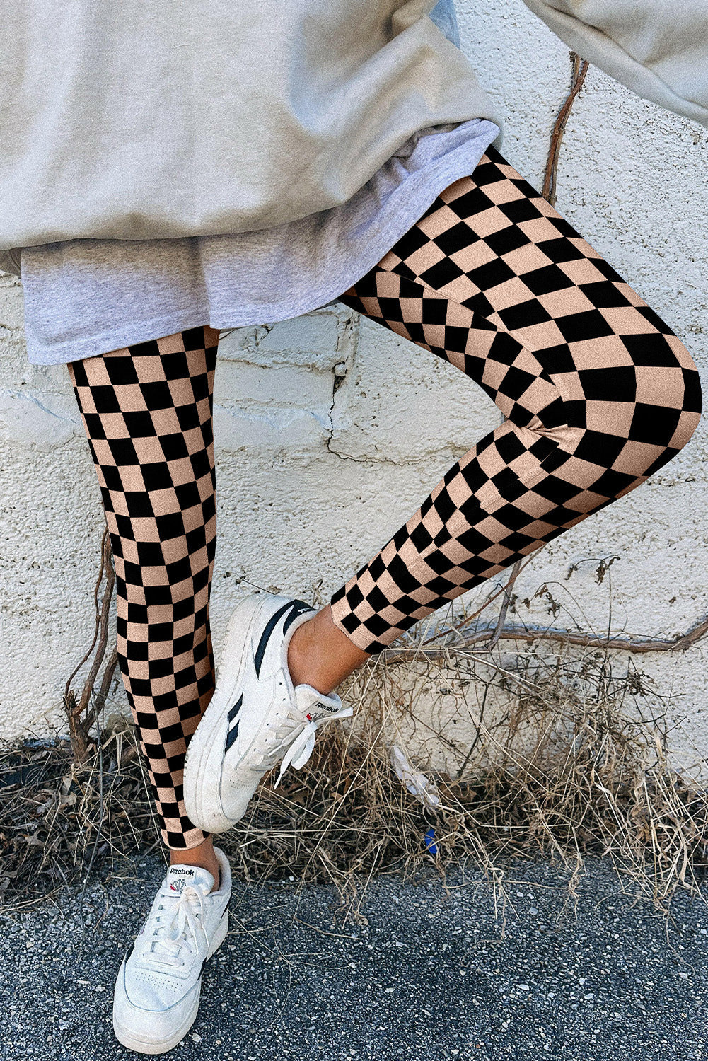 Checkered High Waist Leggings