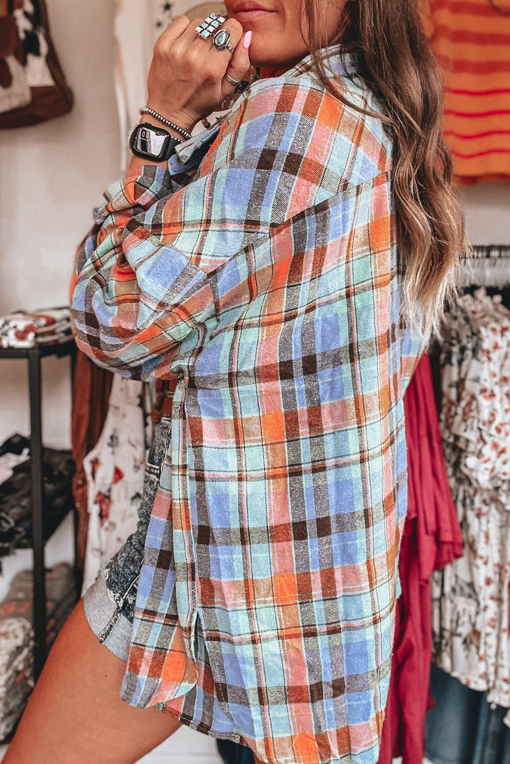 Plaid Print Loose Vintage Shirt