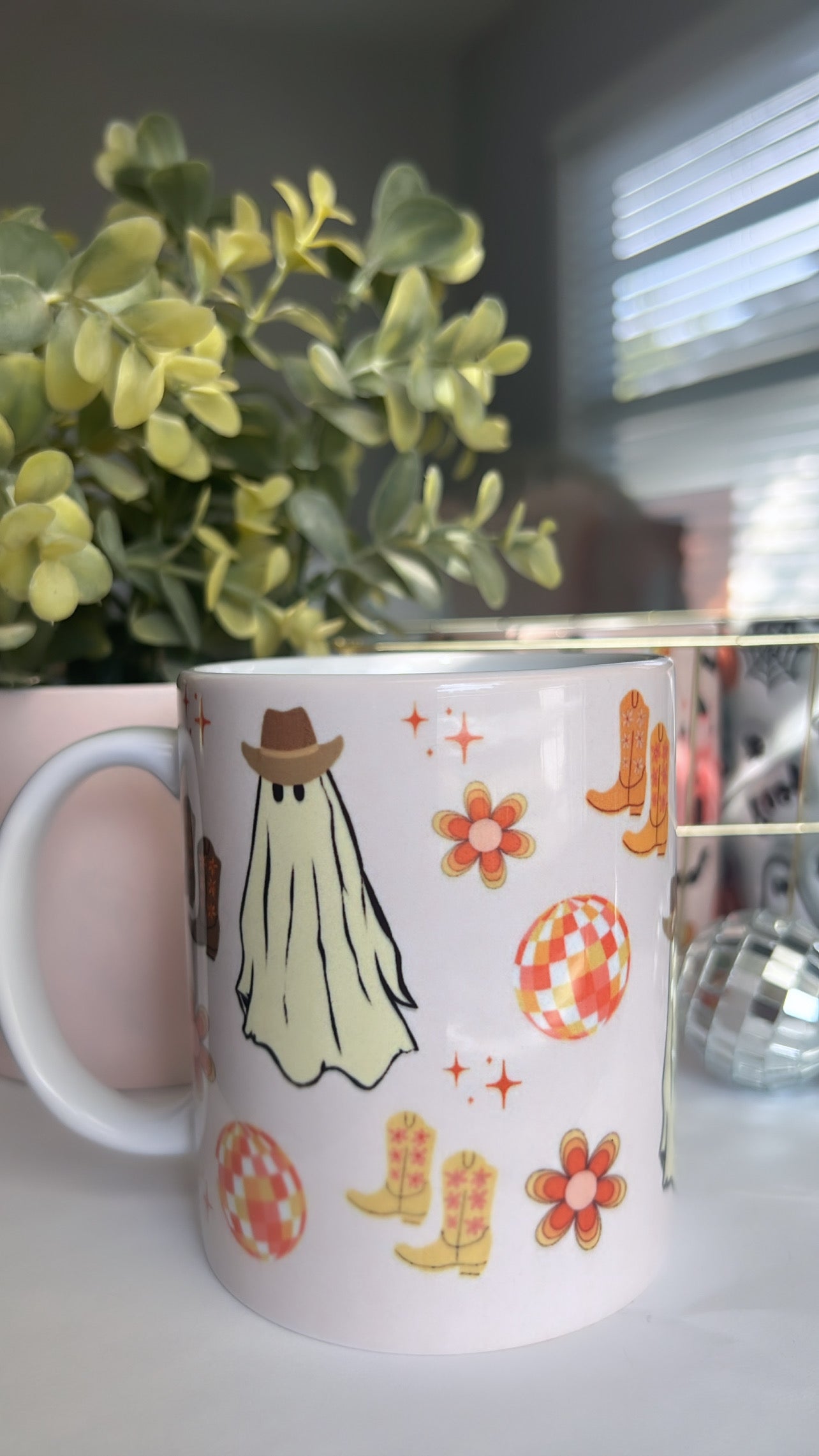 Ghost cowgirl mug